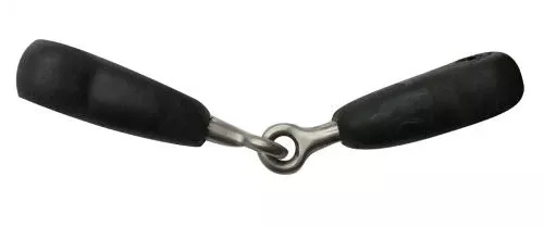 #1028X: 5" Rubber coated stainless steel broken mouthpiece