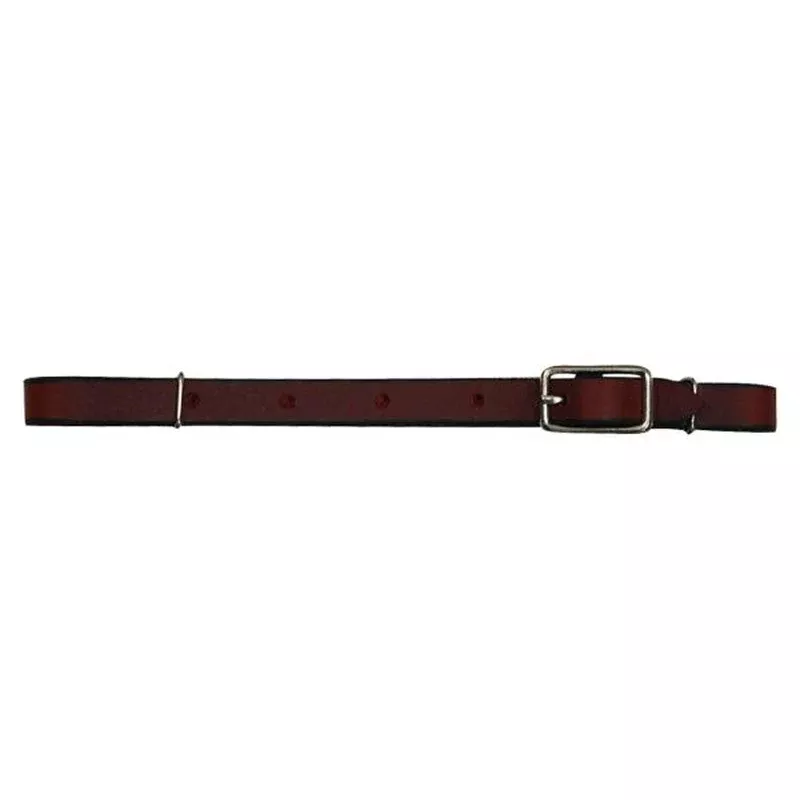 #1345: All leather buckle curb strap