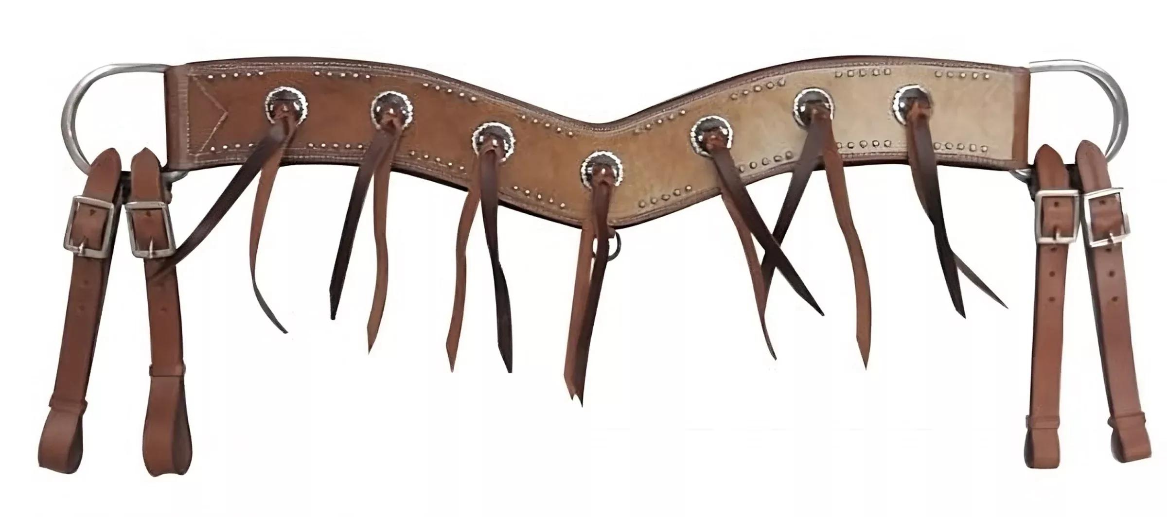 #13587: ShowmanHair-on cowhide tripping collar