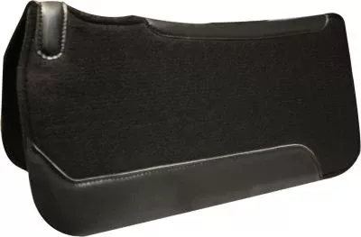 #30926: Showman™ 32" x 32" this is a 1" black felt pad that features cutout over withers, contourin