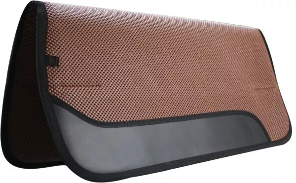 #30948: Showman™ 32" X 30" Waffle perforated saddle pad with wear leathers