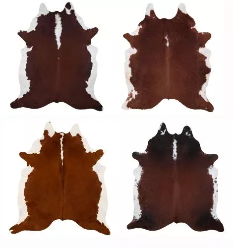 #5066: LG/XL Brazilian Hereford hair on cowhide rug