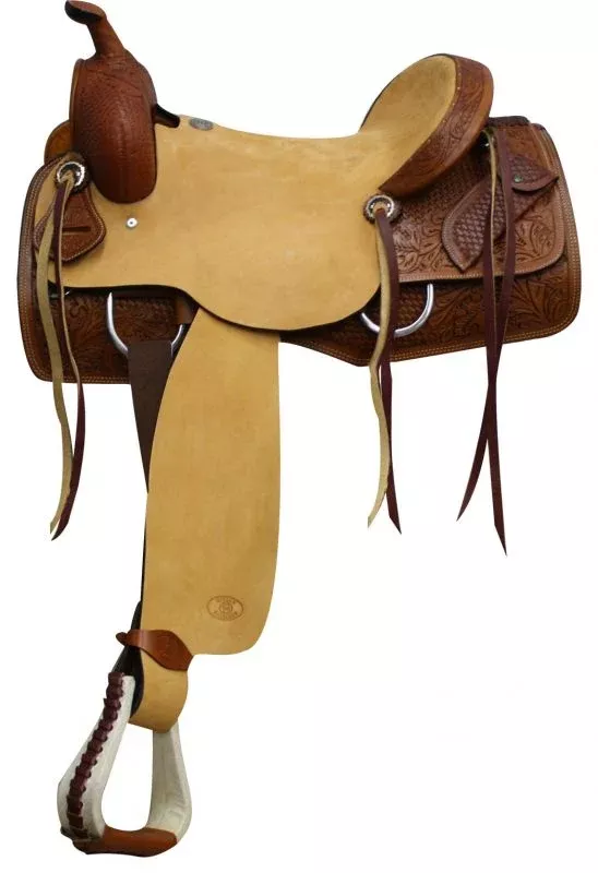 #6543: 16" Circle S Ranch Cutter Style Hardseat Saddle