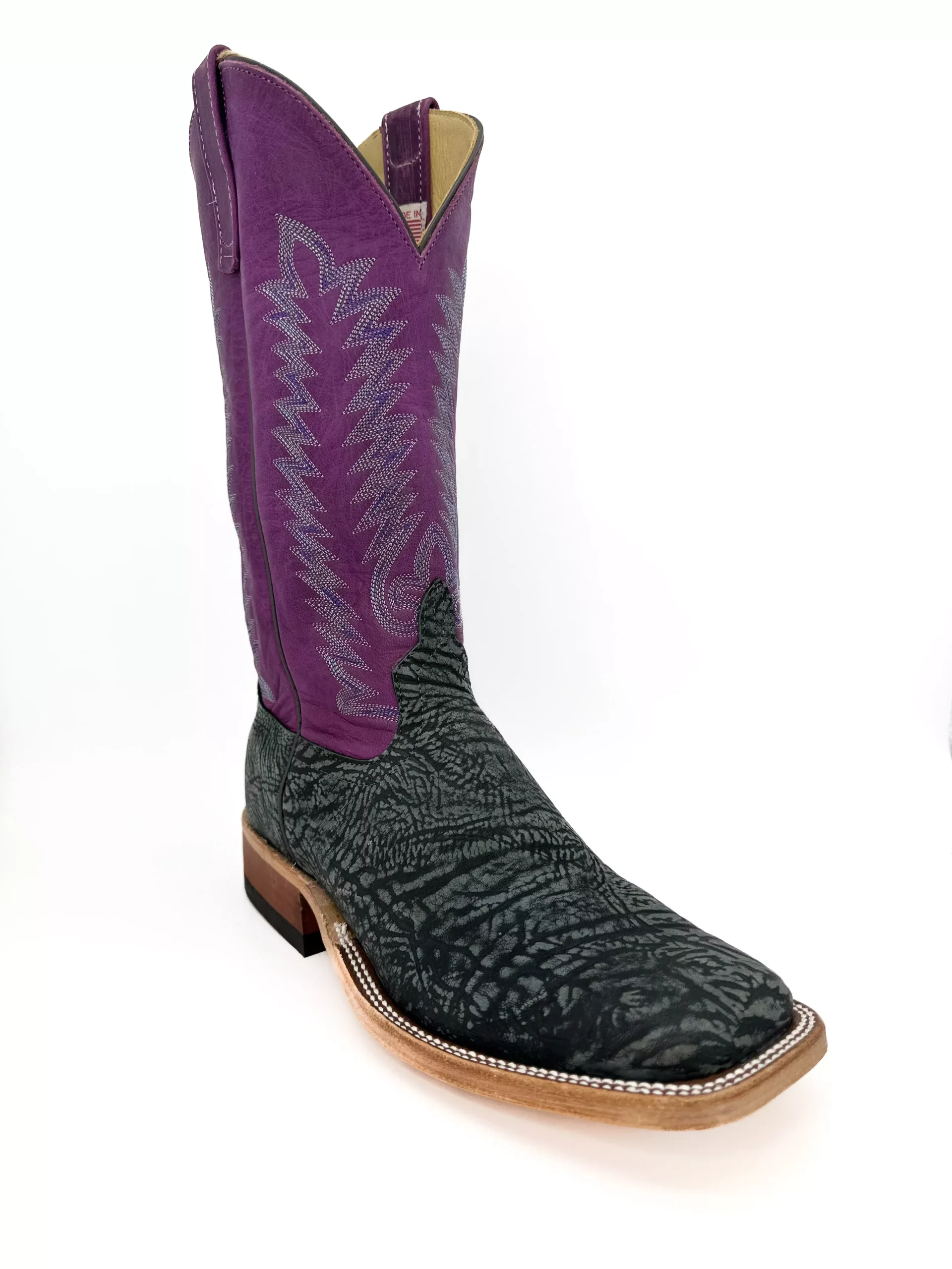 Anderson Bean Black Shrunken Cowhide Boot