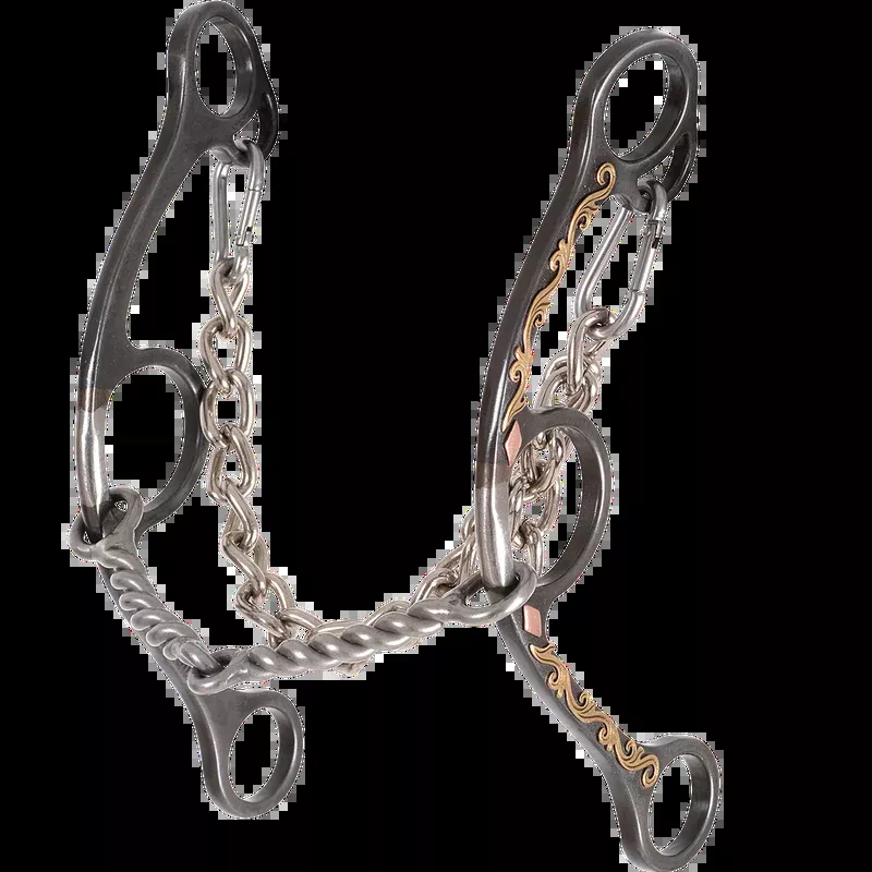 *Cervi Diamond Long Shank Floral Twisted Wire Snaffle