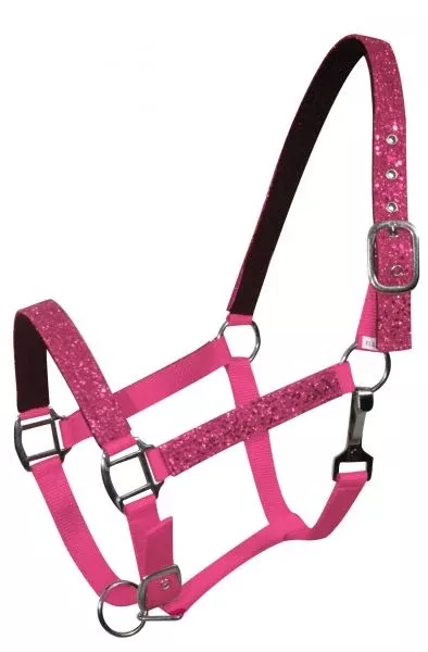 Equestrian Brand 1 Nylon Glitter Horse Halter, Average Size with...