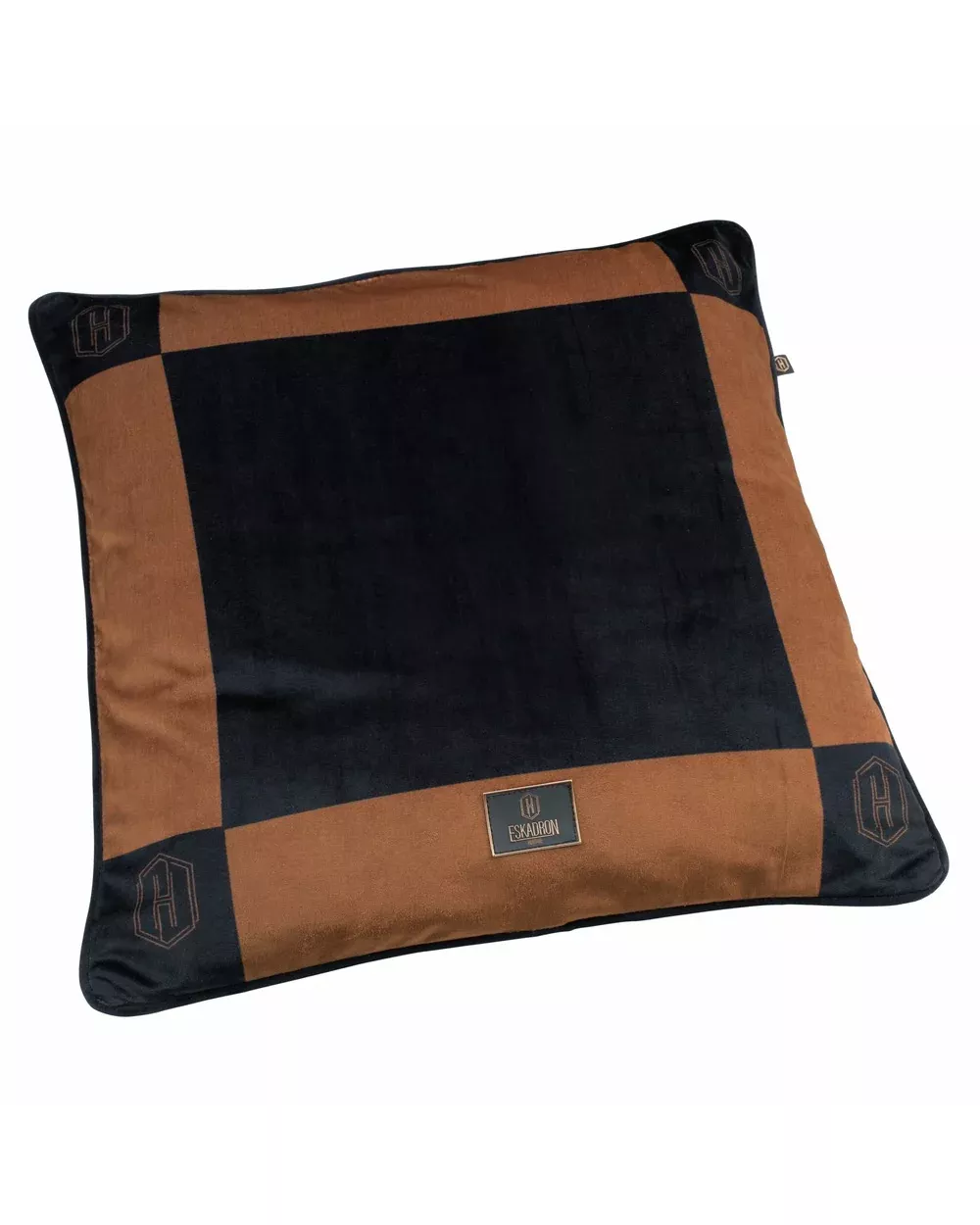 Eskadron Velvet Cushion Cover Heritage 2024 - Black/Cognac
