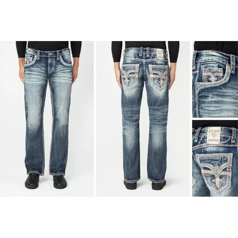 Mens Rock Revival 'Zaid' Bootcut Jeans