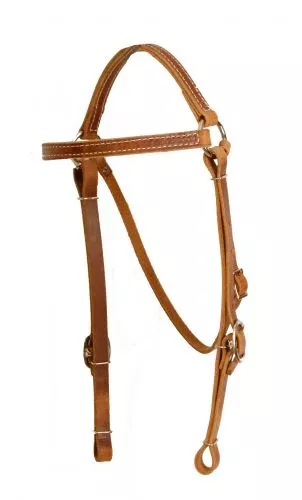 Showman Argentina Cow leather headstall with double buckle cheeks