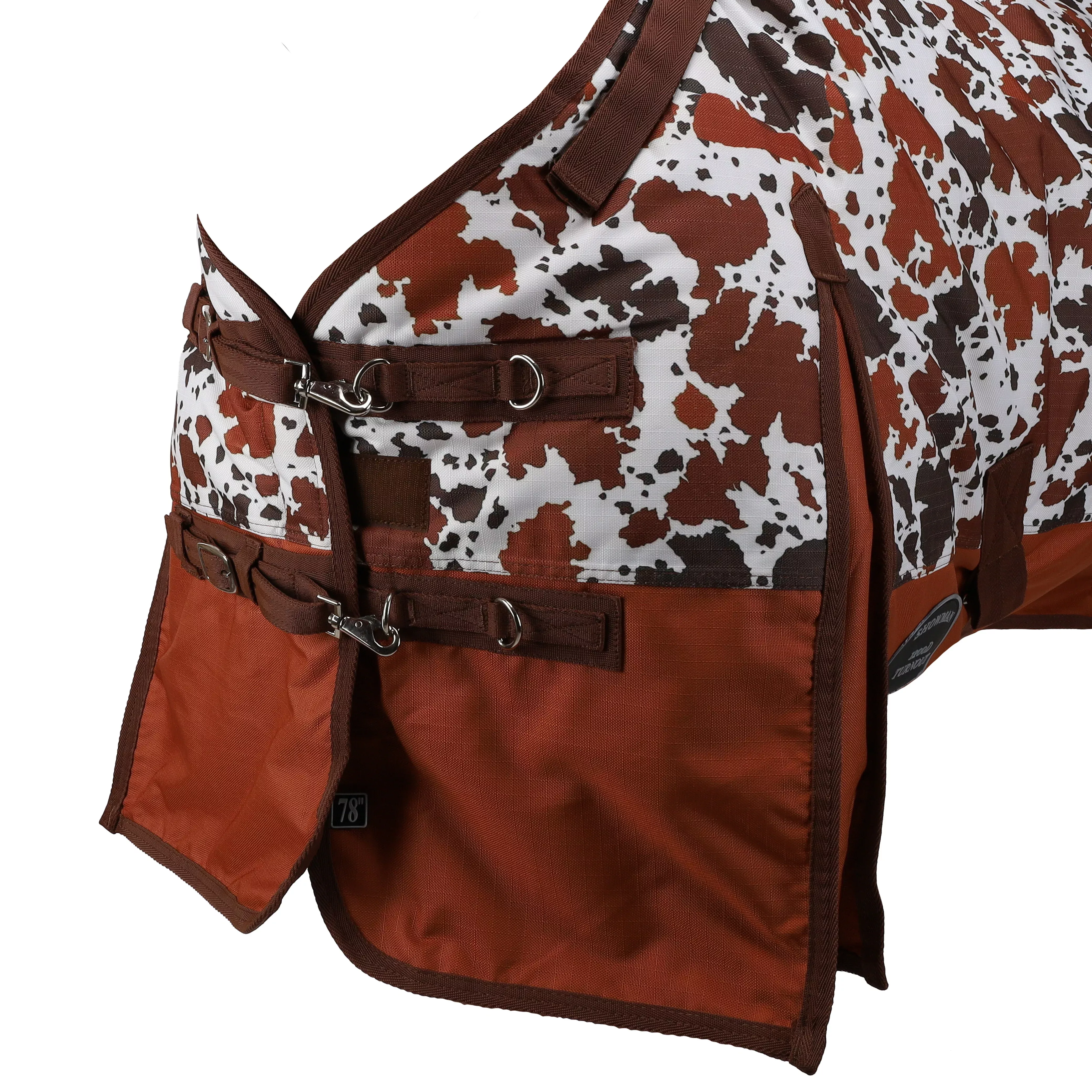 Showman Cow Print 1200D Waterproof and Breathable Turnout Blanket