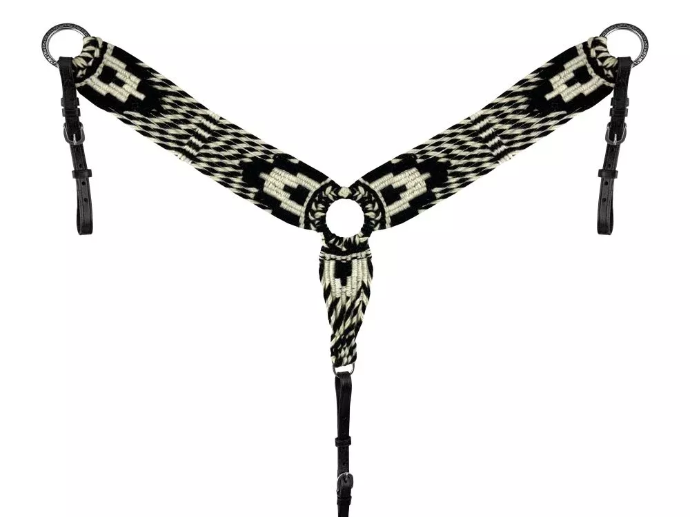 Showman Sleek Storm Mohair One Ear Headstall and Breastcollar Set