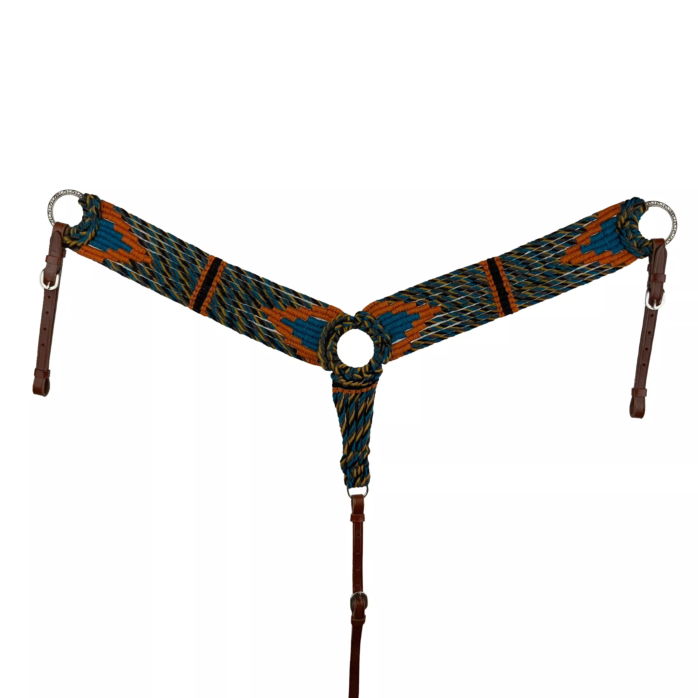 Showman Sunset Corded Mohair One Ear Headstall and Breastcollar Set
